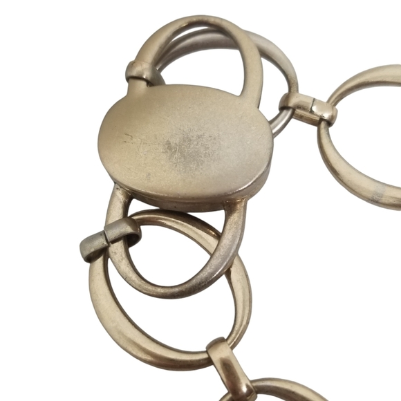 PLUNDER GOLDTONE & FAUX PEARL LAYERED STATEMENT NECKLACE & BRACELET SET - Picture 8 of 9